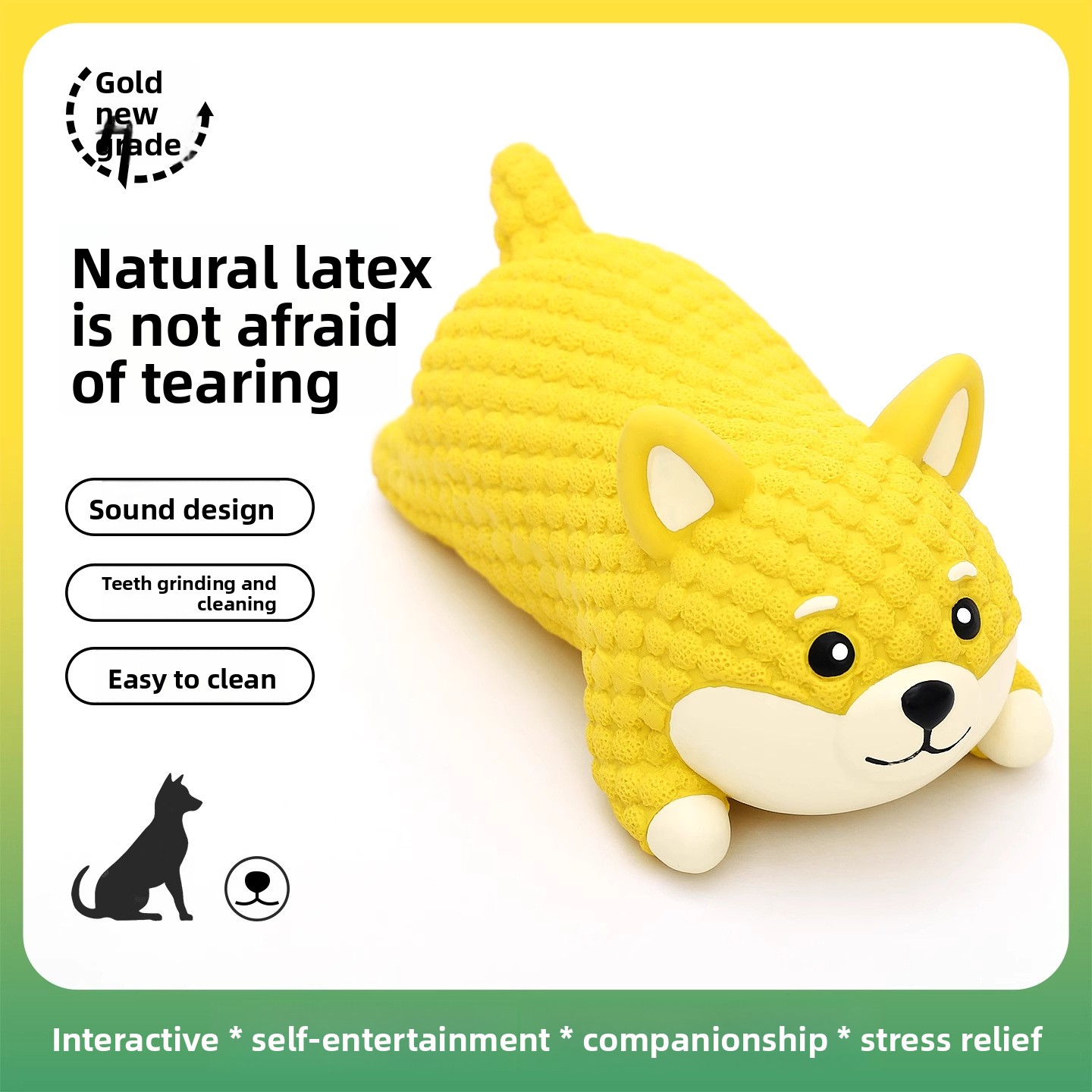Interactive Squeaky Plush Dog Toy - Piszcząca lateksowa zabawka dla psa w