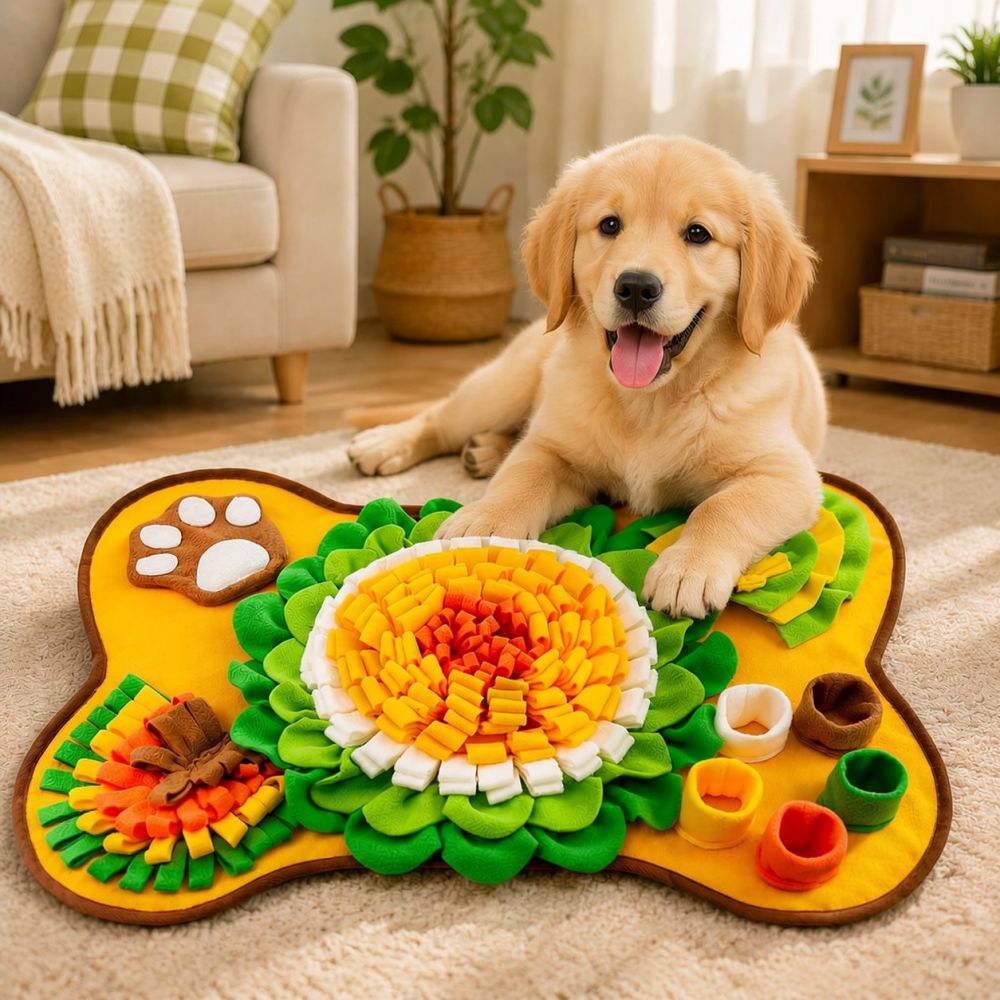 Dog Puzzle Feeder Toy - Mata do szukania smakołyków w kształcie